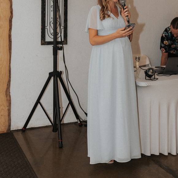 Light Blue Bridesmaid Dress (Bump-friendly) - Picture 7 of 7